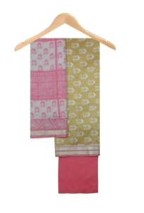 Anushka Silky Suits (Mustered-Red)