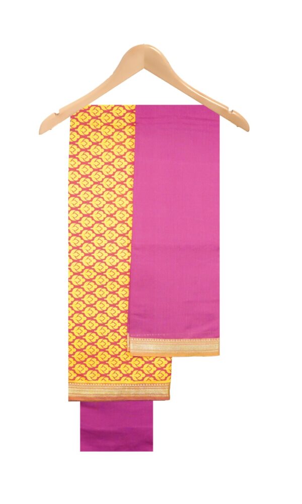 Maheshwari Cotton Silk Suits(Gold-Maroon)