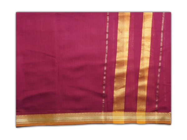 Maheshwari Cotton Silk Suits(Gold-Maroon) - Image 2