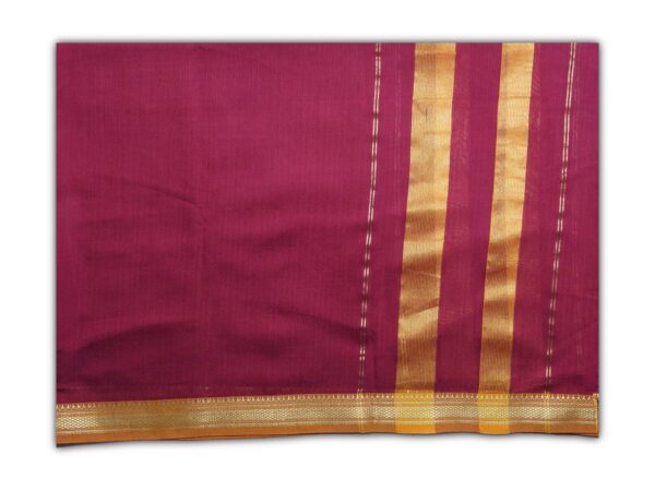 Maheshwari Cotton Silk Suits (Yellow-Maroon) - Image 2