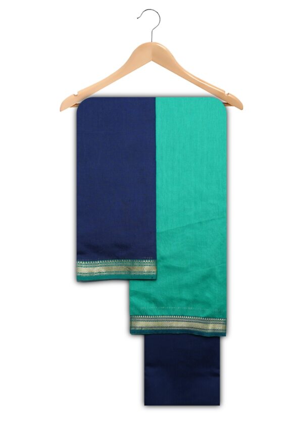 Maheshwari Cotton Silk Suits (Green-D-Blue)