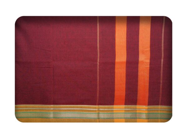 Puneri Mercerised Cotton Suits (Maroon-Gold) - Image 2