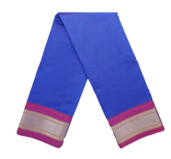 Poona Paithani Cotton Saree(Blue-Rani)