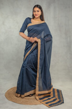 POONA ASHWINI PLAIN COTTON SAREE