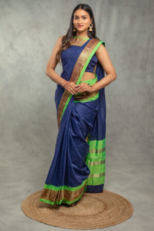 POONA PAITHANI PLAIN COTTON SAREE