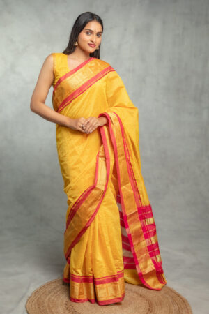 POONA PAITHANI COTTON CHECKS SAREE