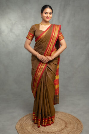POONA SADHANA PLAIN COTTON SAREE