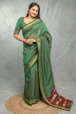 POONA SADHANA PLAIN COTTON SAREE