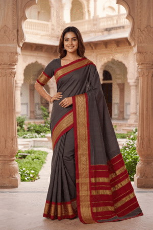 POONA PAITHANI COTTON CHECKS SAREE
